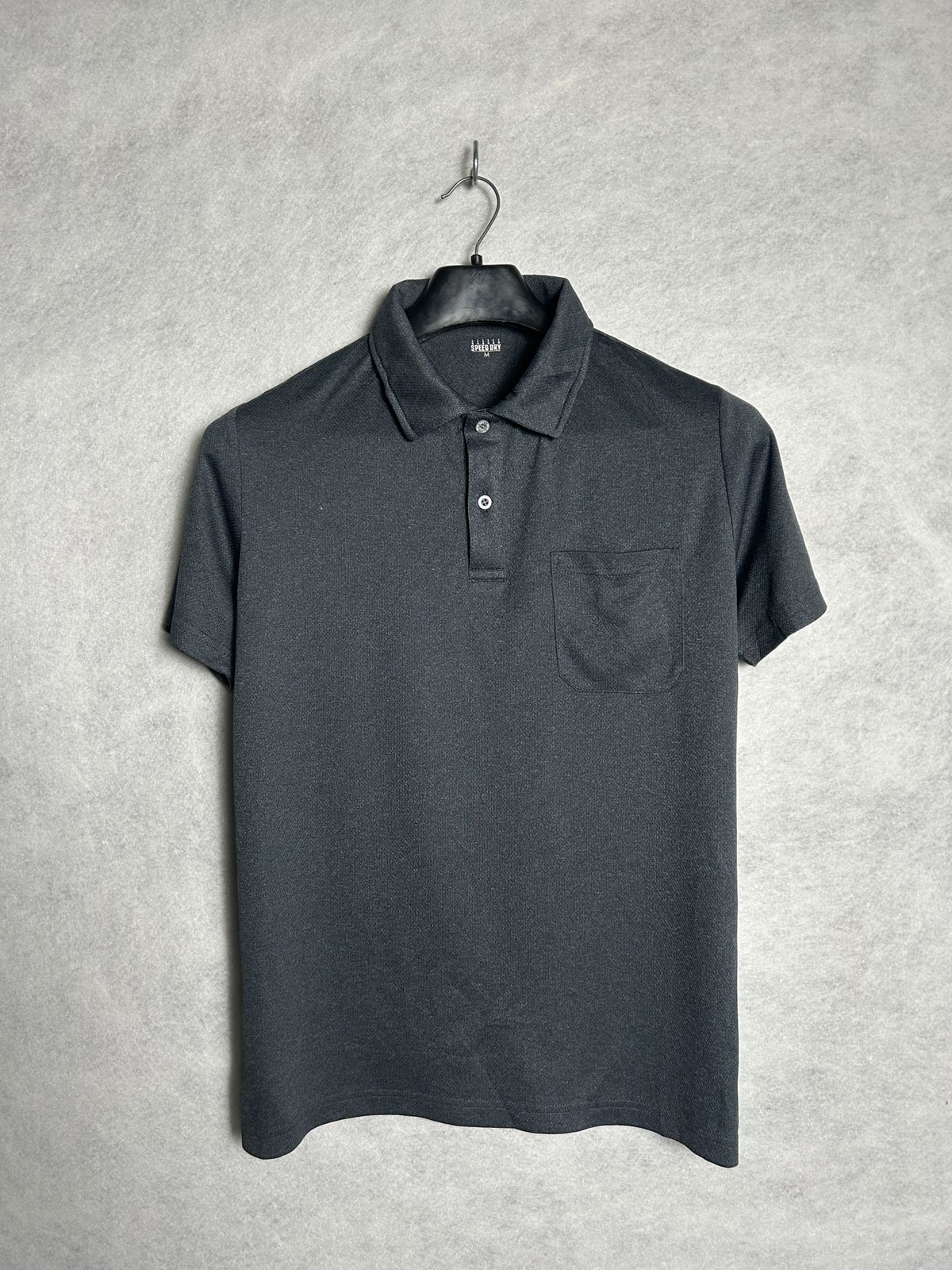 Speed Dry Black Polo - Medium