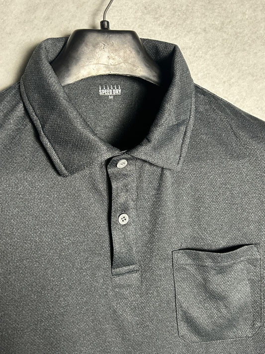 Speed Dry Black Polo - Medium