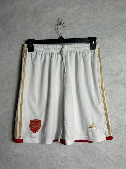 Adidas Arsenal White & Golden Stripes Short - Large