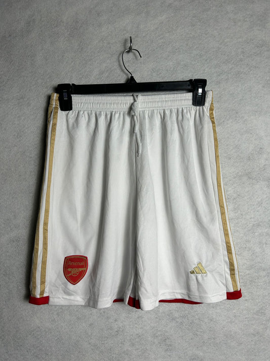 Adidas Arsenal White & Golden Stripes Short - Large