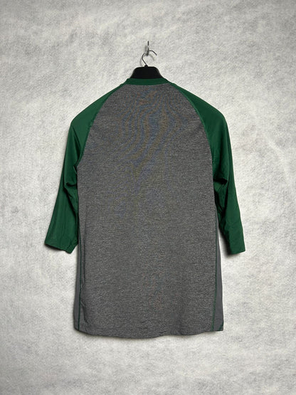 Nike Baseball Slim Fit Green & Gray Round Tee - Small