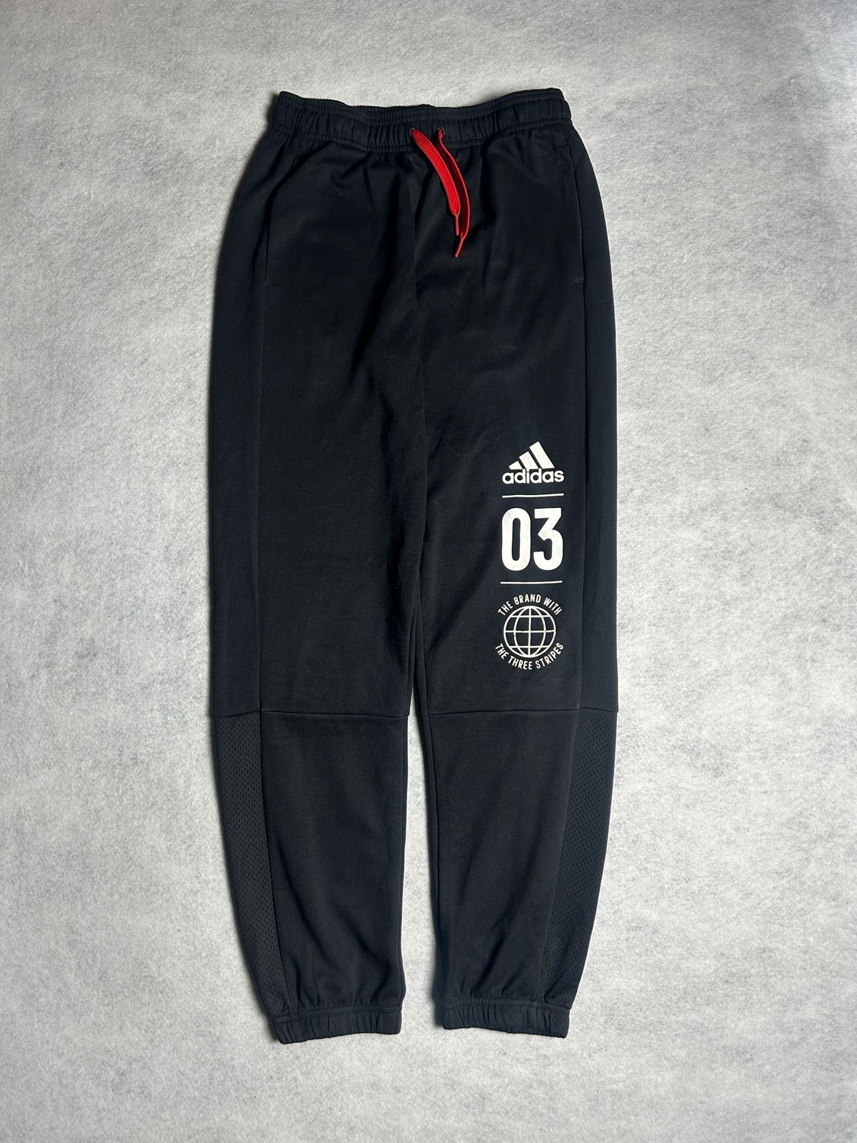 Adidas The Three Stripes Black Trouser - Juniors Large