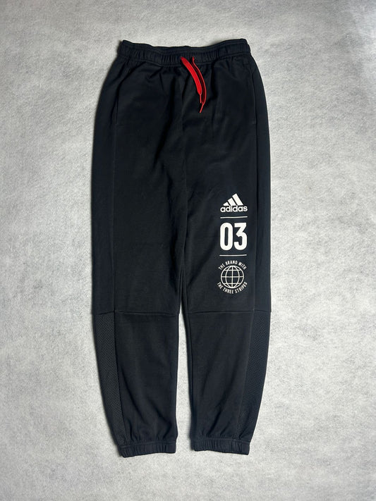 Adidas The Three Stripes Black Trouser - Juniors Large