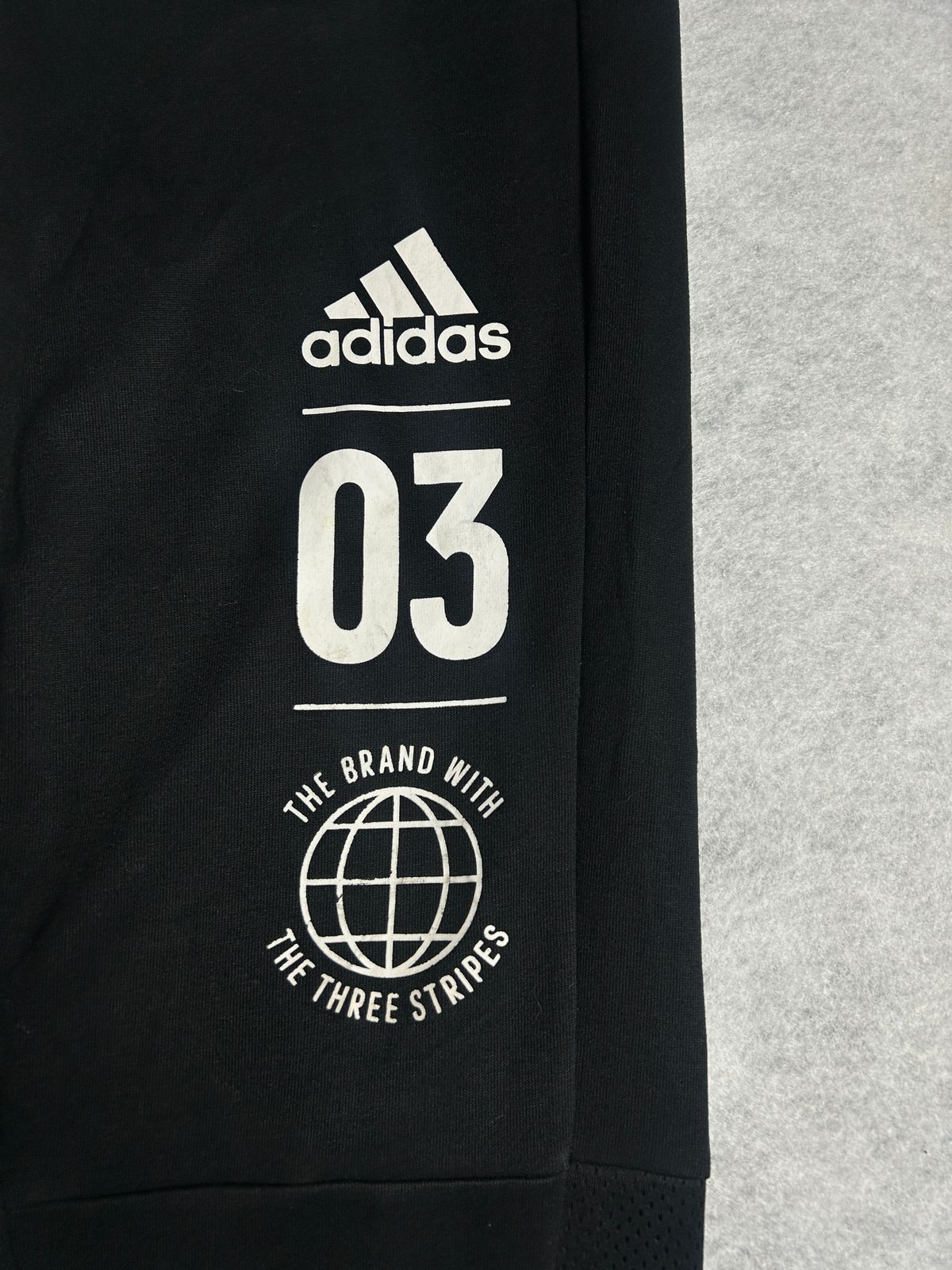 Adidas The Three Stripes Black Trouser - Juniors Large