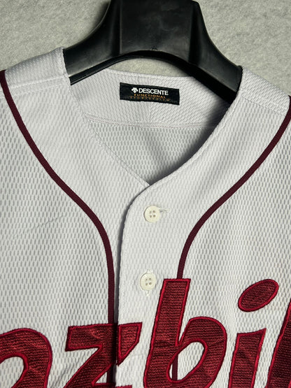 Descente White Baseball Jersey - Medium