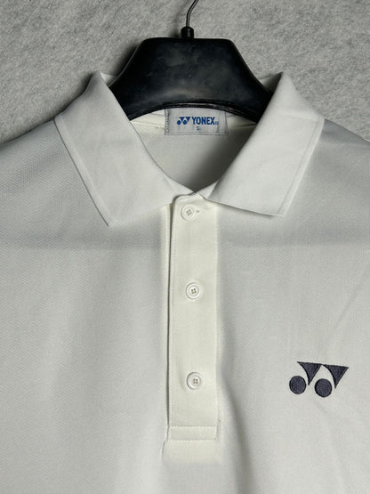 Yonex White Polo Black Logo - Small