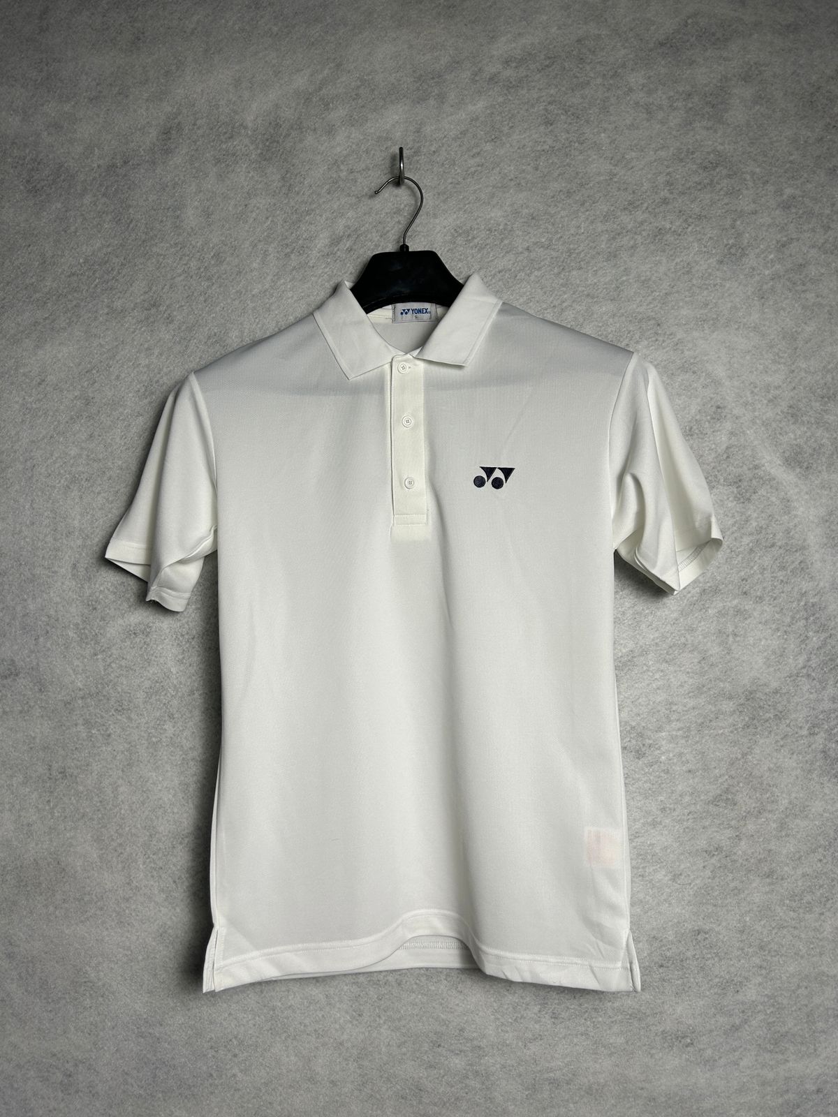 Yonex White Polo Black Logo - Small