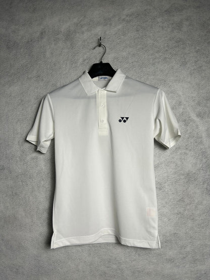 Yonex White Polo Black Logo - Small