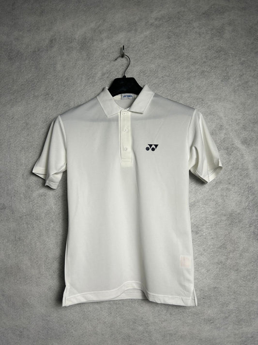 Yonex White Polo Black Logo - Small