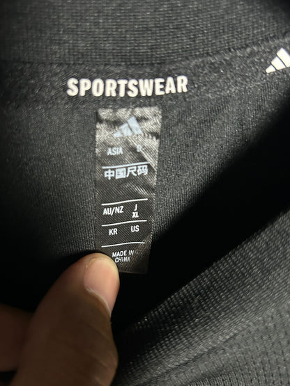 Adidas AeroReady Sportswear Black Round Tee - XL