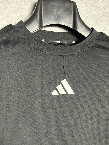 Adidas AeroReady Sportswear Black Round Tee - XL