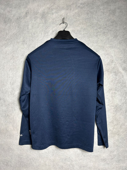 Fila Blue Full Sleeves Round Tee - Medium