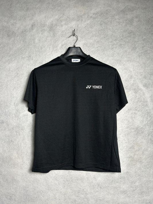 Yonex Black Round Neck Tee - Medium