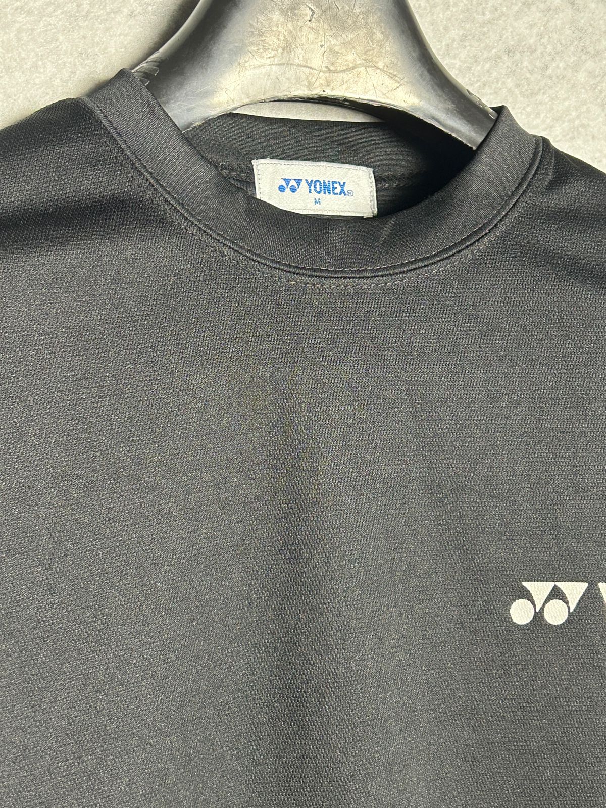 Yonex Black Round Neck Tee - Medium
