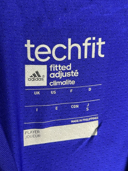Adidas Techfit Fitted Climalite Blue Round Neck - Small