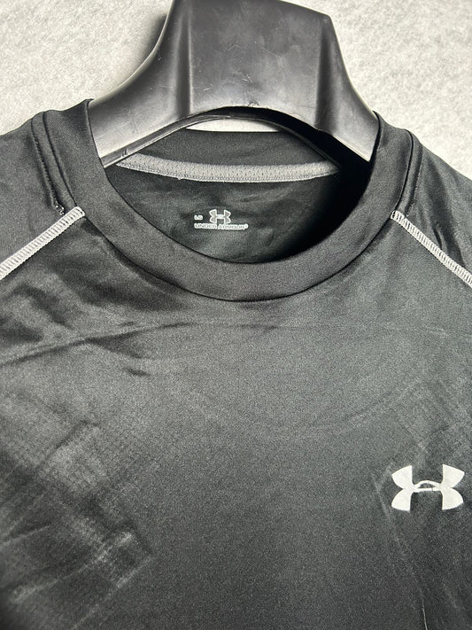 Under Armour Black And Gray Round Neck Sando - Large