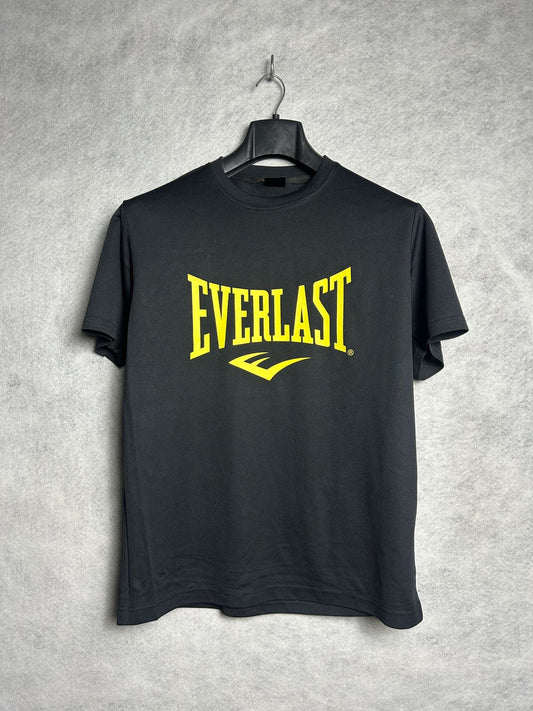 Everlast Yellow Logo Black Round Neck - Large
