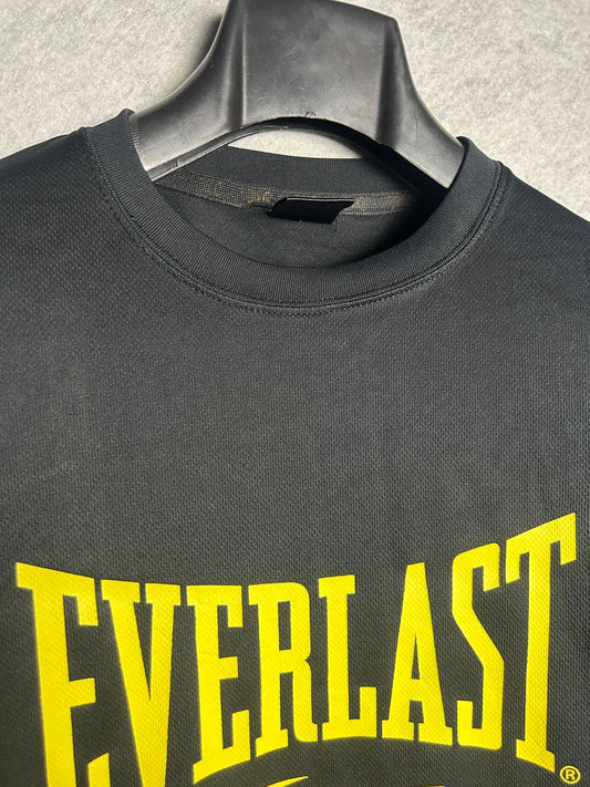 Everlast Yellow Logo Black Round Neck - Large