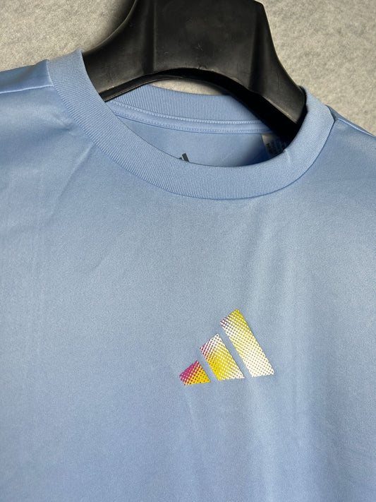 Adidas Ice Blue Round Tee - Medium