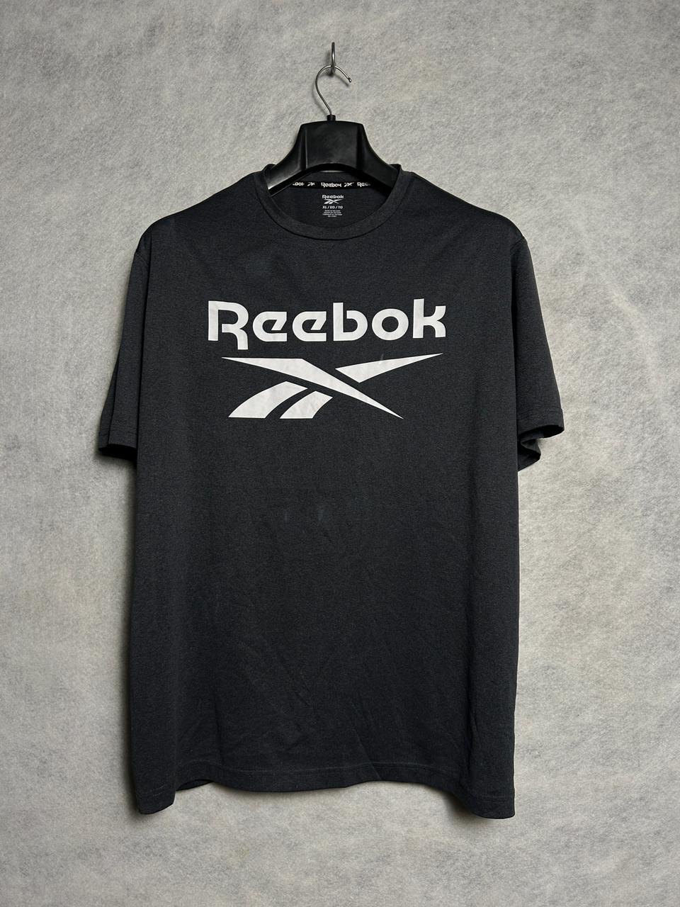 Reebok Black White Big Logo Tee - XL