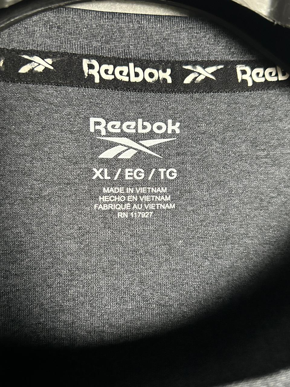 Reebok Black White Big Logo Tee - XL