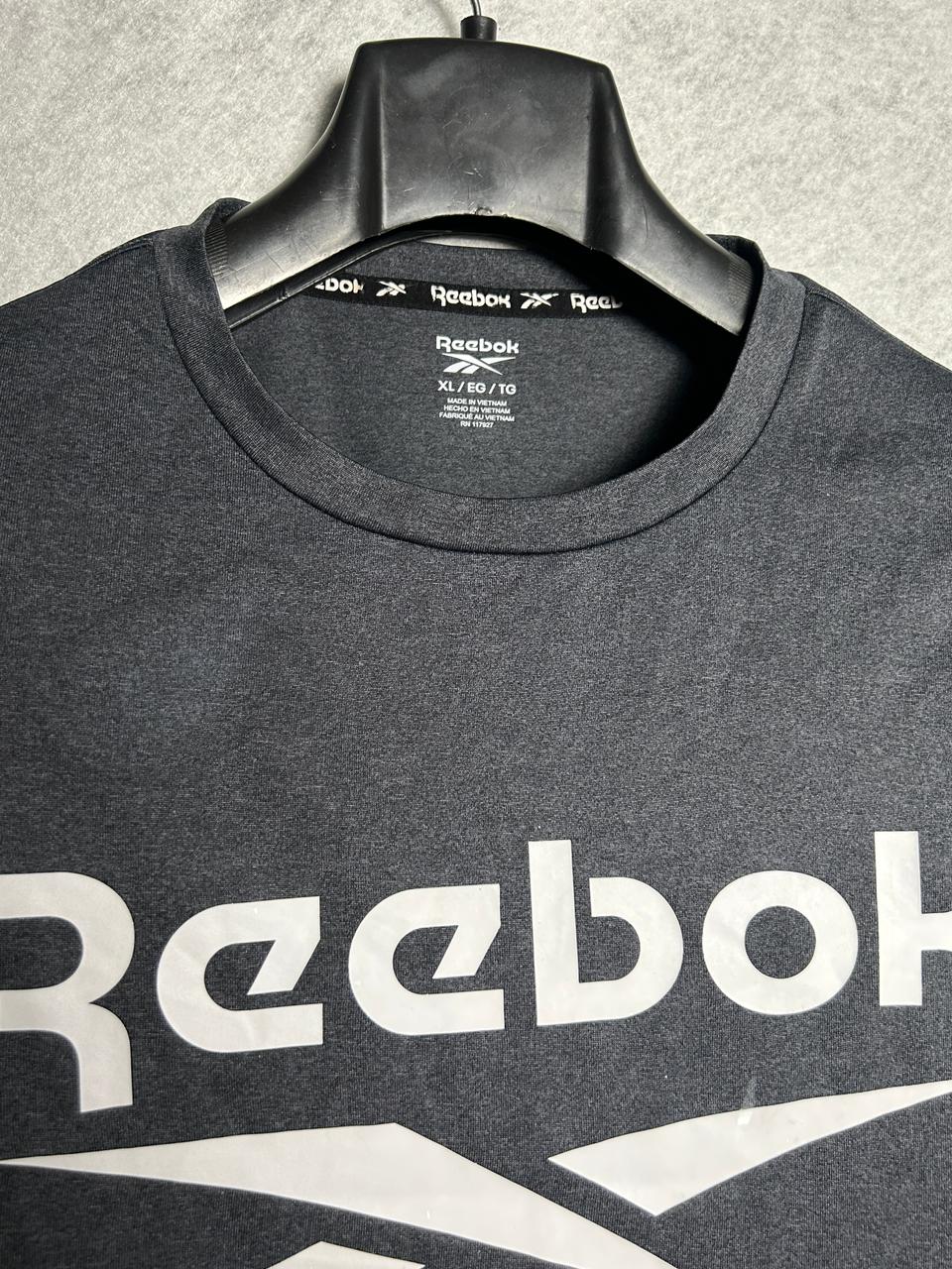 Reebok Black White Big Logo Tee - XL