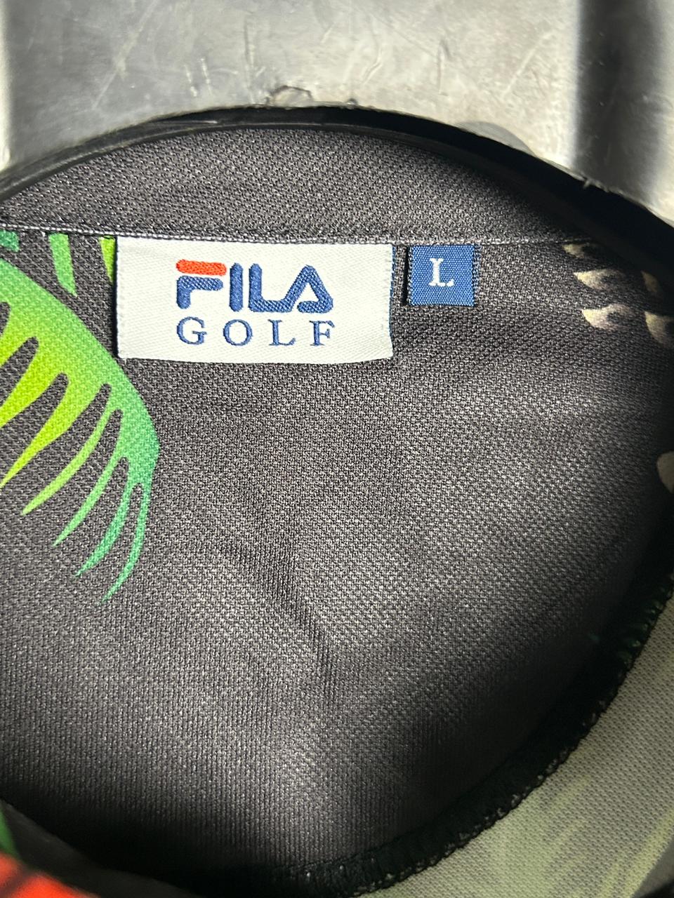 Fila Black Hawaiian Polo - Large