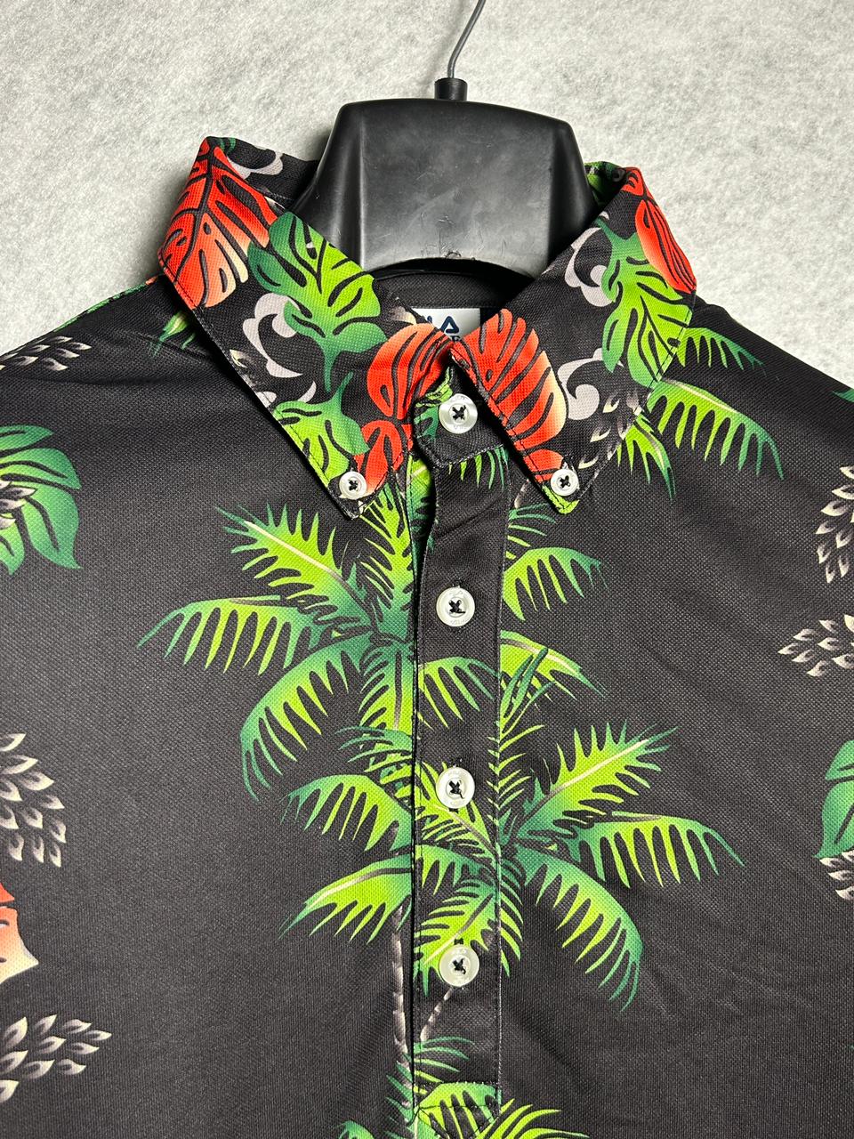 Fila Black Hawaiian Polo - Large