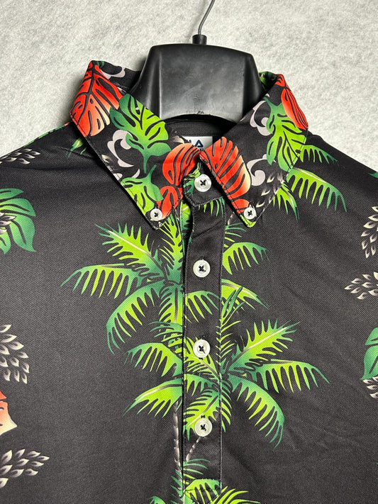 Fila Black Hawaiian Polo - Large