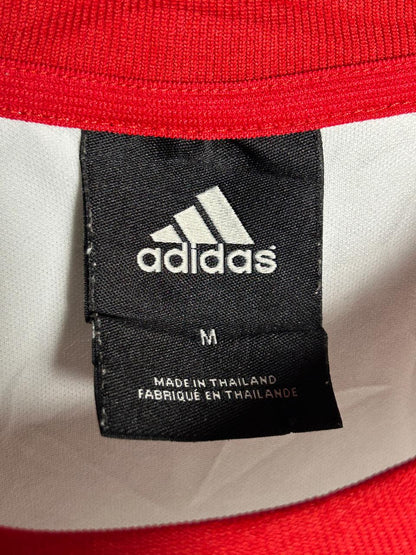 Adidas Super White Red Stripes Round Neck - Medium