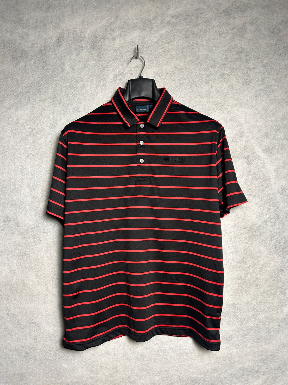 Kaepa Red & Black Lines Polo - Large