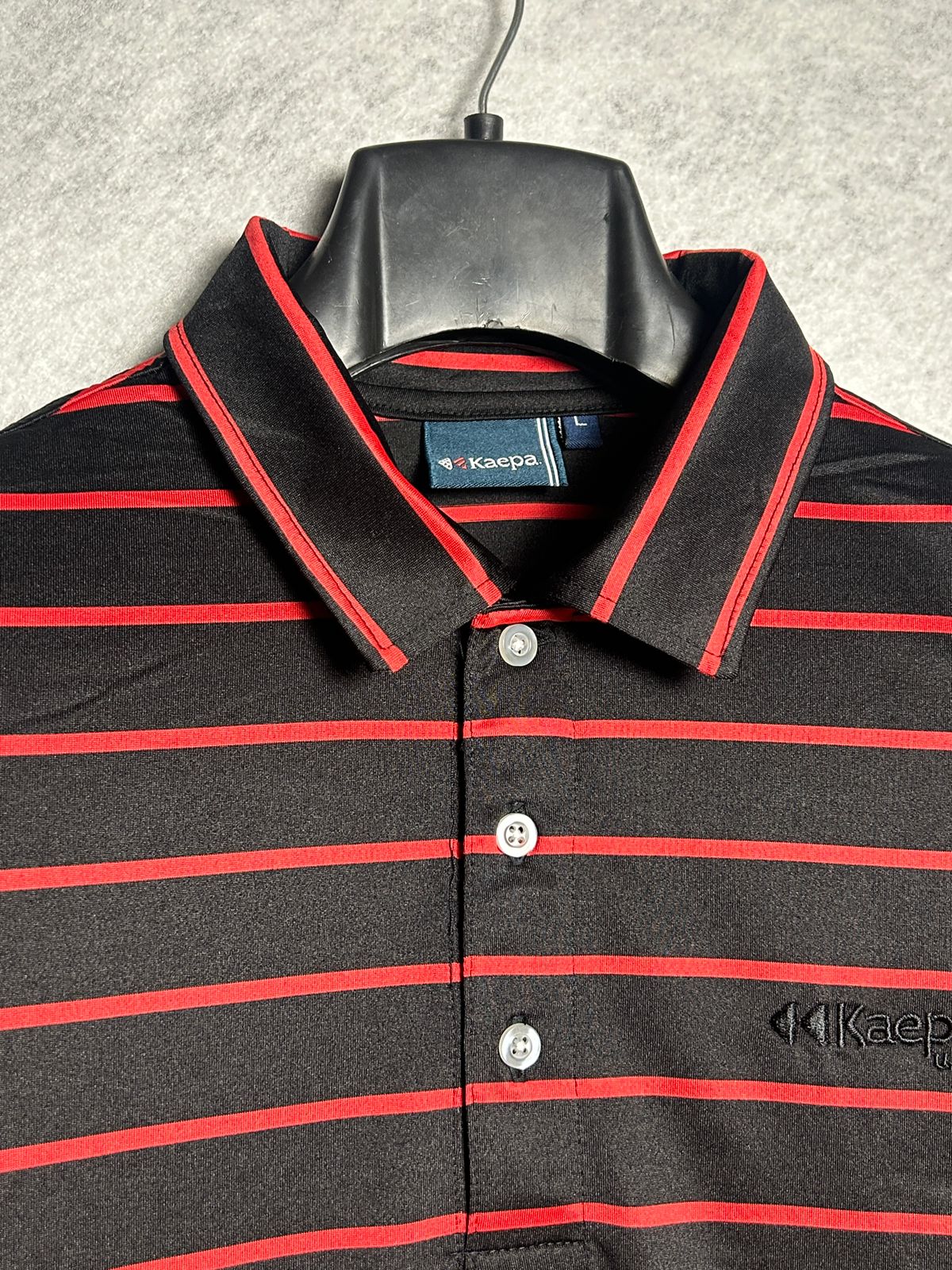 Kaepa Red & Black Lines Polo - Large