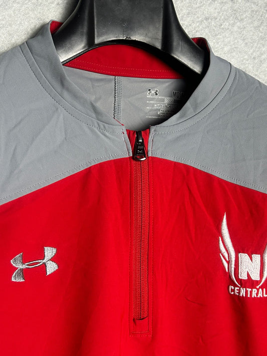 Under Armour Red Loose Central QTR Zip - Medium