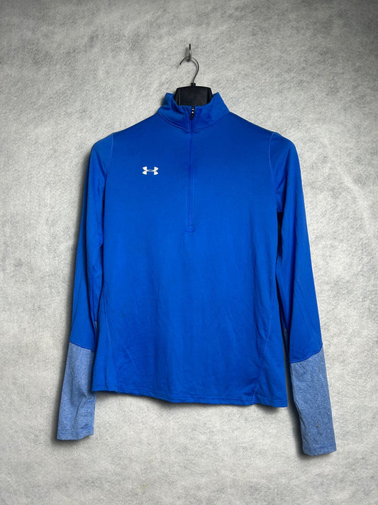 Under Armour Blue Loose Heat Gear QTR Zip - Medium