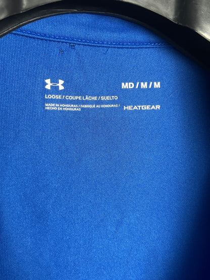 Under Armour Blue Loose Heat Gear QTR Zip - Medium