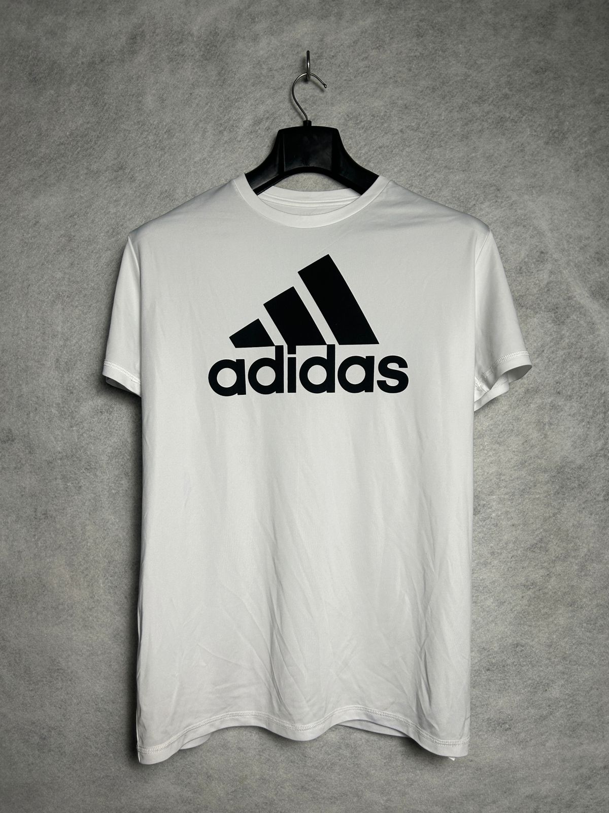 Adidas White Primegreen Big Logo Dri Fit Round Neck - XL