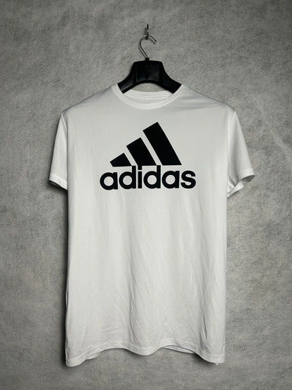 Adidas White Primegreen Big Logo Dri Fit Round Neck - XL
