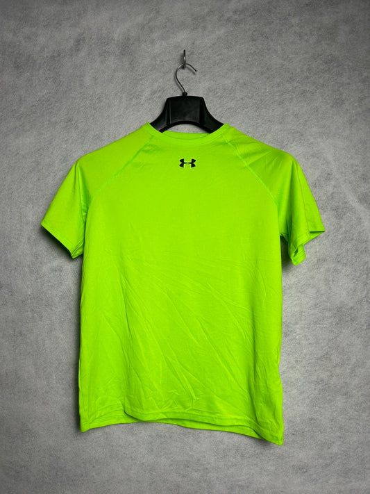 Heat Gear Under Armour Loose Neon Green Round Neck - YXL