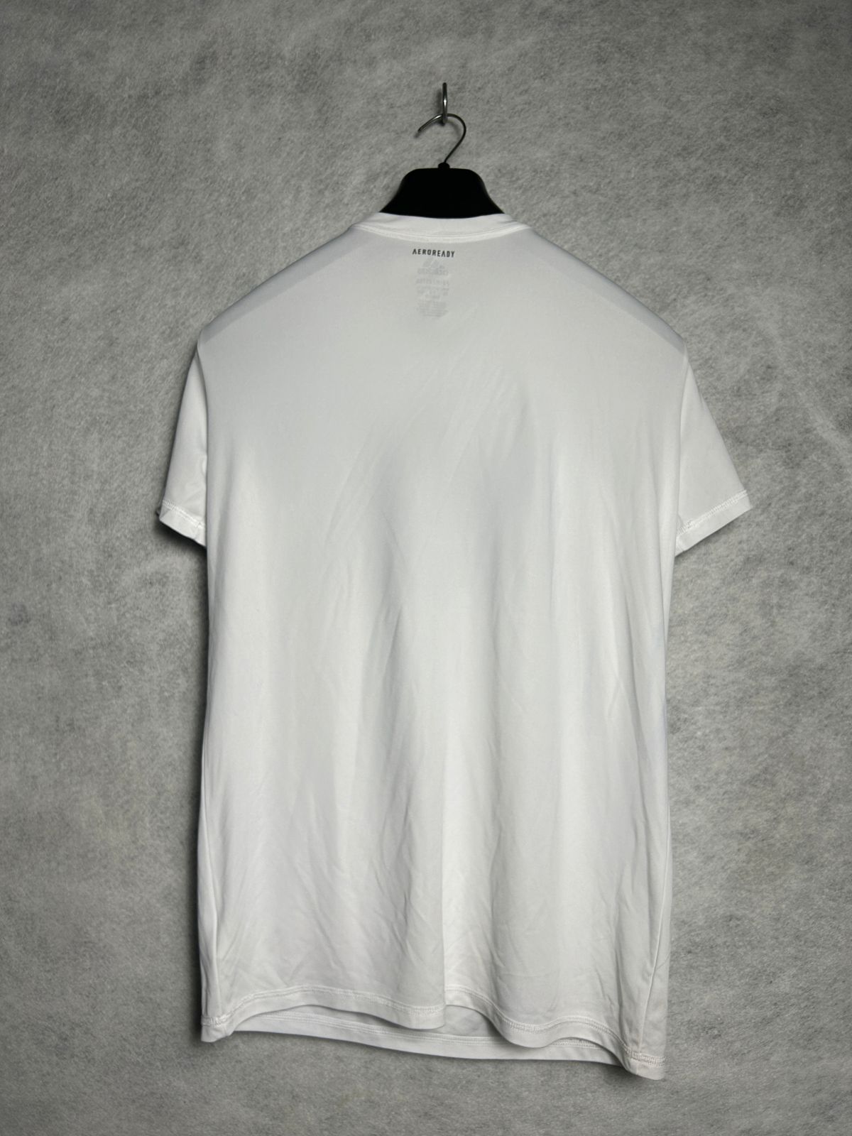 Adidas White Primegreen Big Logo Dri Fit Round Neck - XL