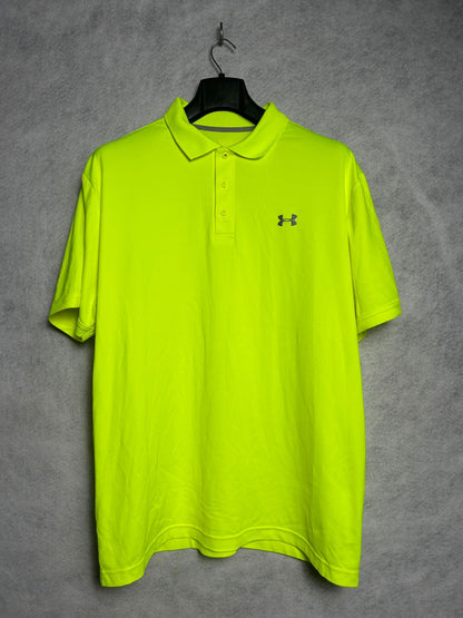 Under Armour Neon Green Button Polo - XXL