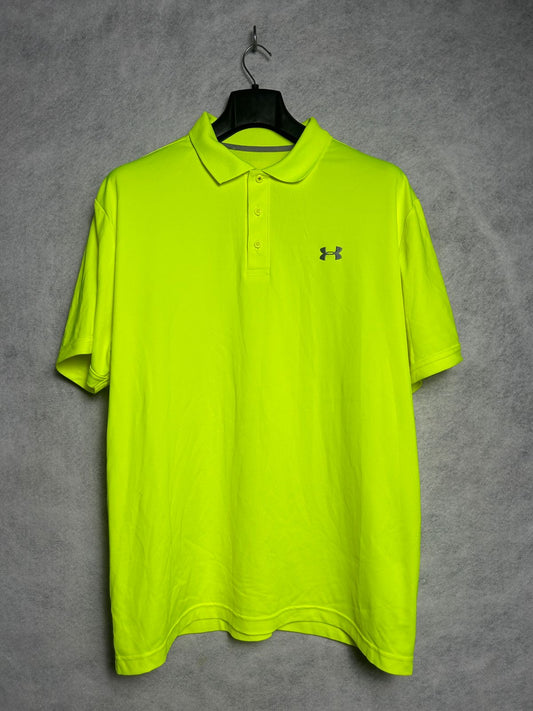 Under Armour Neon Green Button Polo - XXL