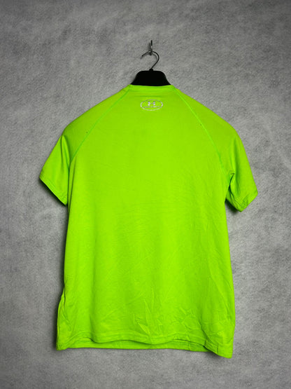 Heat Gear Under Armour Loose Neon Green Round Neck - YXL