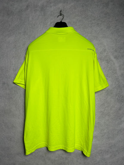 Under Armour Neon Green Button Polo - XXL