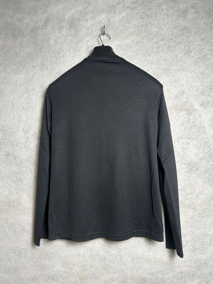 Adidas Black Full Sleeves Round Tee - Medium