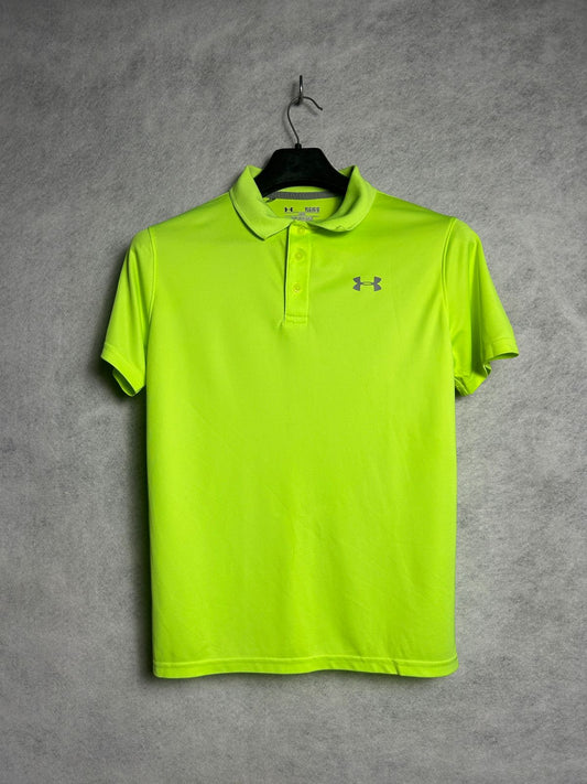 Heat Gear Under Armour Loose Neon Green Polo - YXL