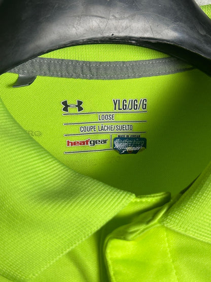 Heat Gear Under Armour Loose Neon Green Polo - YXL