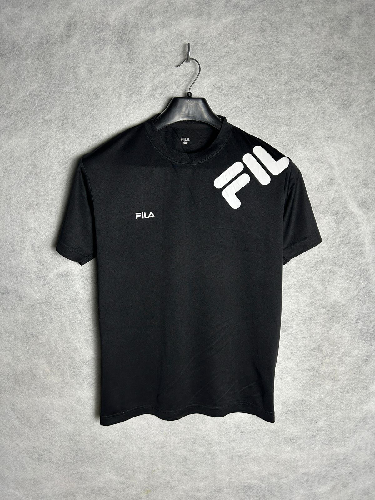 Fila Black Round Tee - Medium