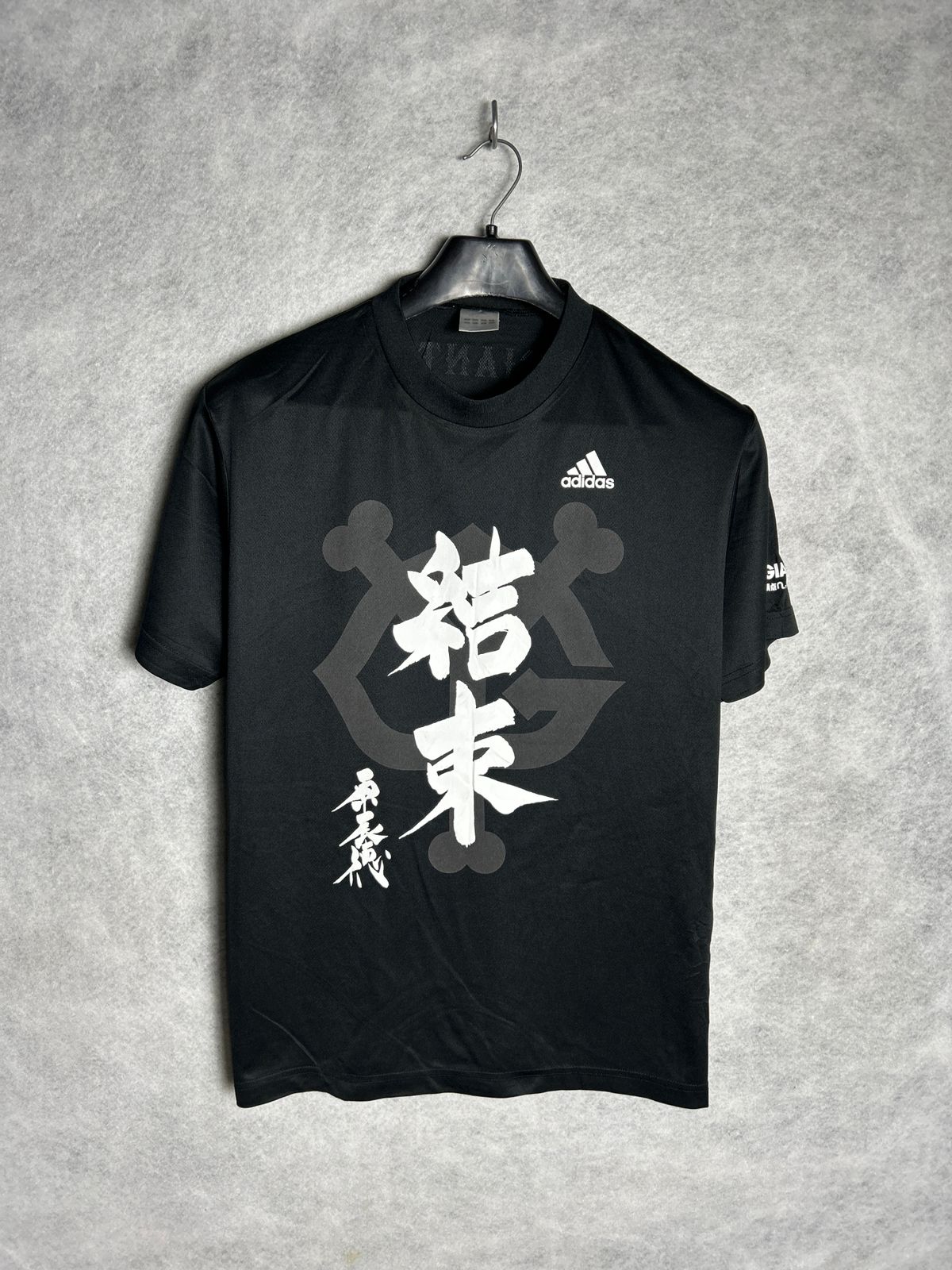 Adidas Anime Style Black Round Tee - Large