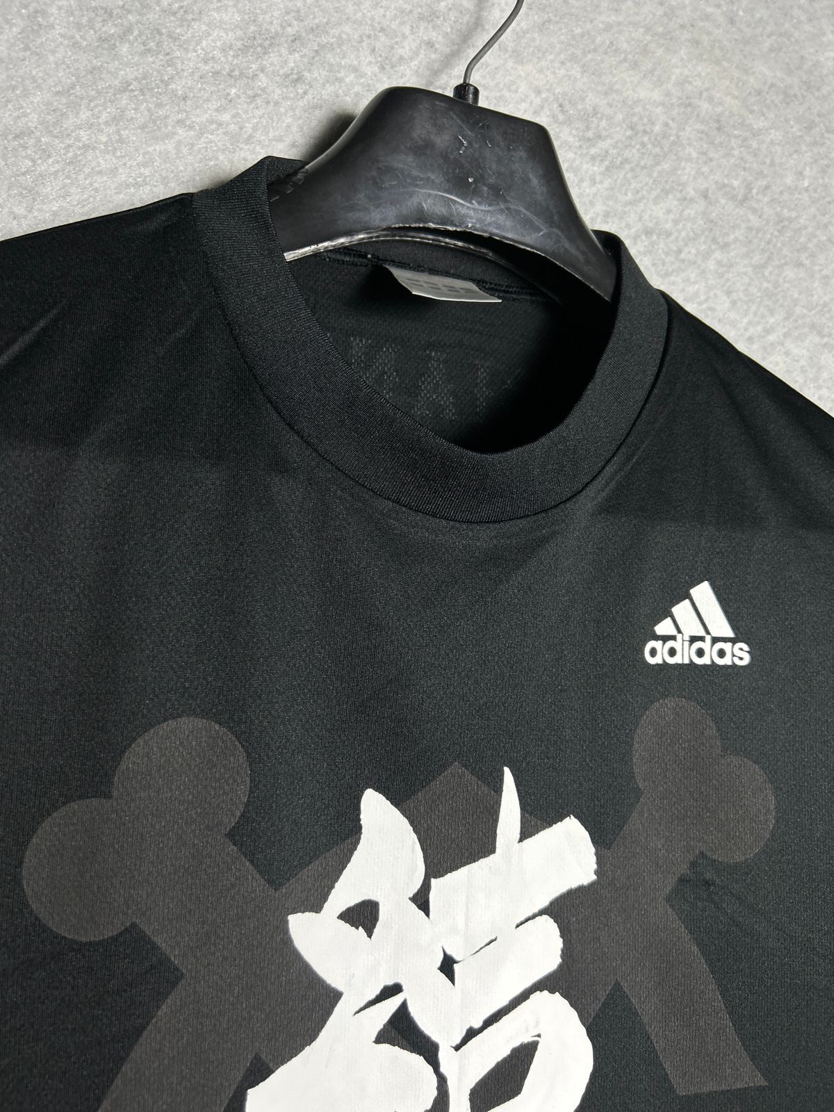 Adidas Anime Style Black Round Tee - Large
