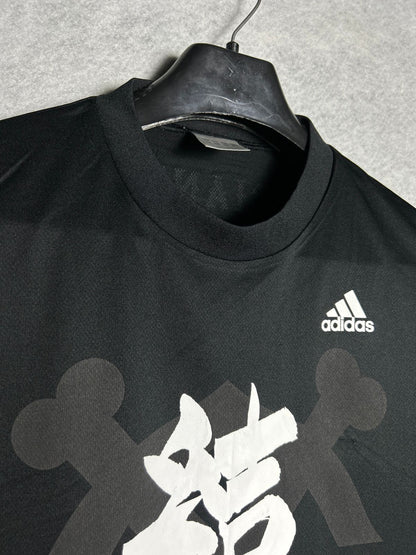 Adidas Anime Style Black Round Tee - Large
